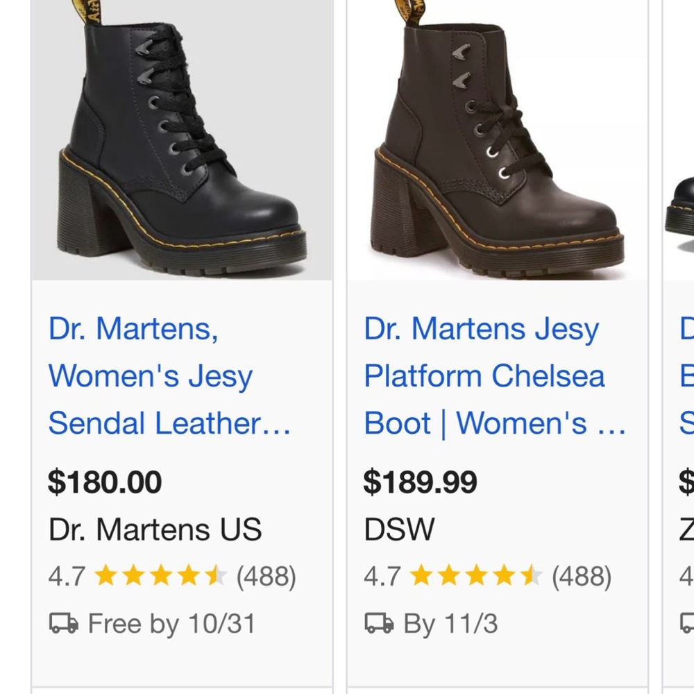 Dr. Martens Jesy Black Lace Up Platform Boots - Picture 14 of 14